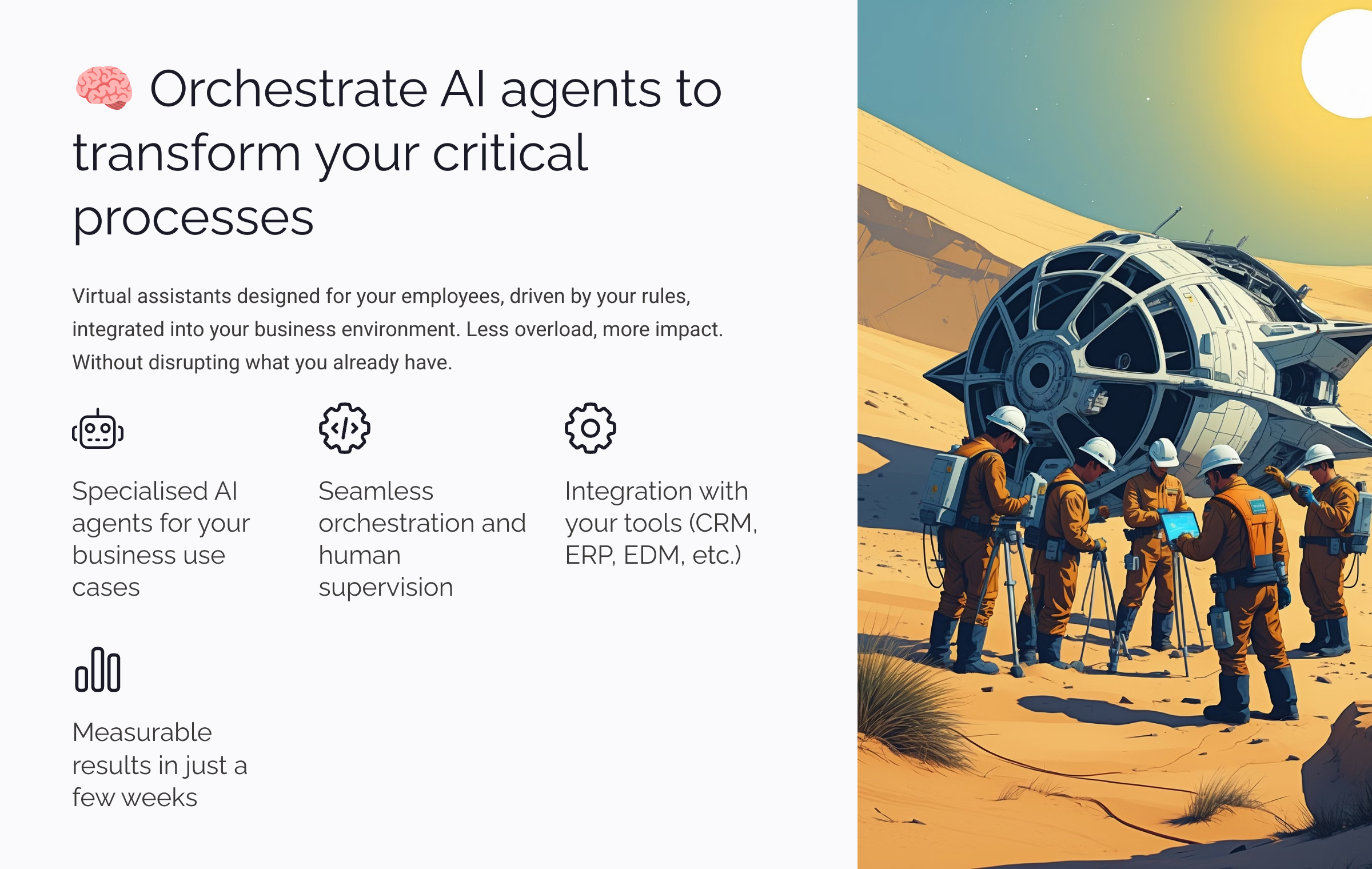Orchestrate AI agents to transform your critical processes